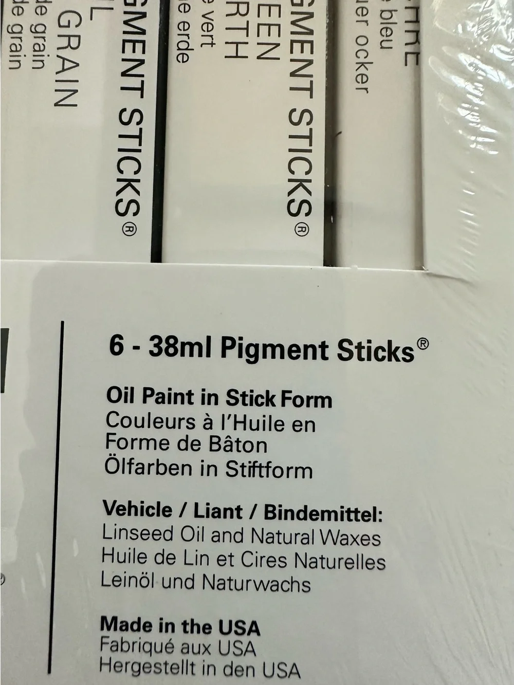 R&FPigment Sticks 6-Color Set – Earth Tones, 38ml
